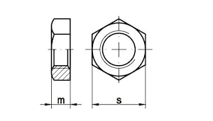Контргайки низкие с мелкой резьбой DIN 80705  
