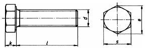 Болт DIN 933 из латуни с полной резьбой и шестигранной головкой  