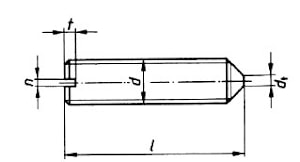Винт нержавеющий DIN 553 установочный стопорный с прямым шлицем и острым коническим концом  