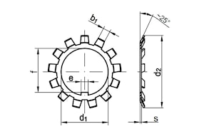Шайба многолапчатая стопорная DIN 5406