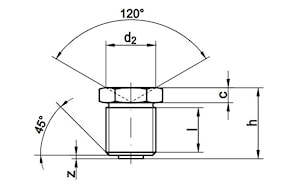 Пресс-масленки плоские шестигранные DIN 3405  