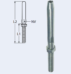 Наконечник для обжима на трос с резьбовой шпилькой АРТ 8307