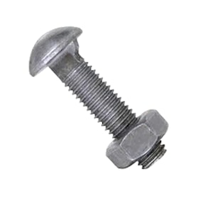 Болты мебельные DIN 607 с полукруглой головкой с усом и гайкой  